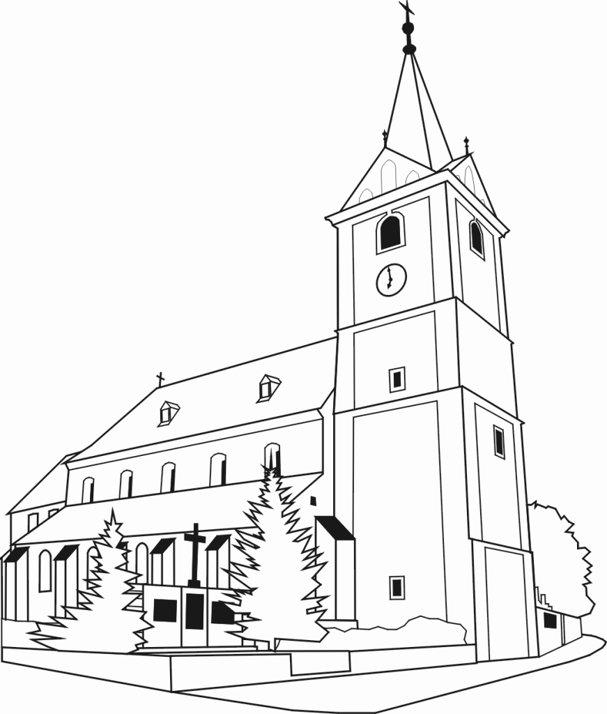 Kirchenturm Hain4 sw