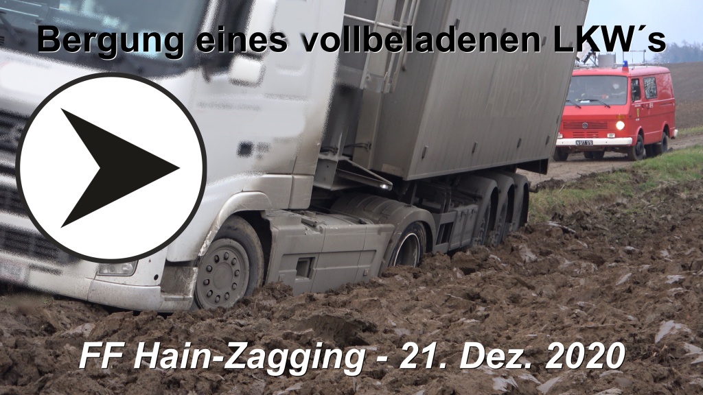 LKW-Bergung in gefährlicher Schräglage