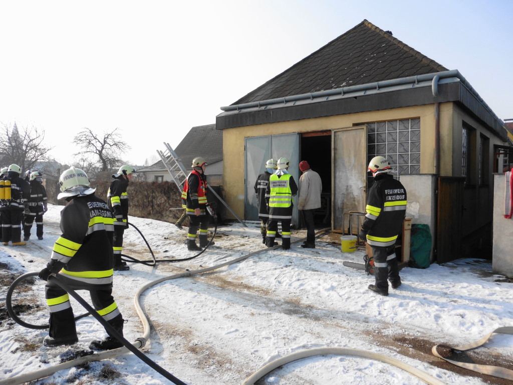 Brandeinsatz in Kleinhainer Werkstatt