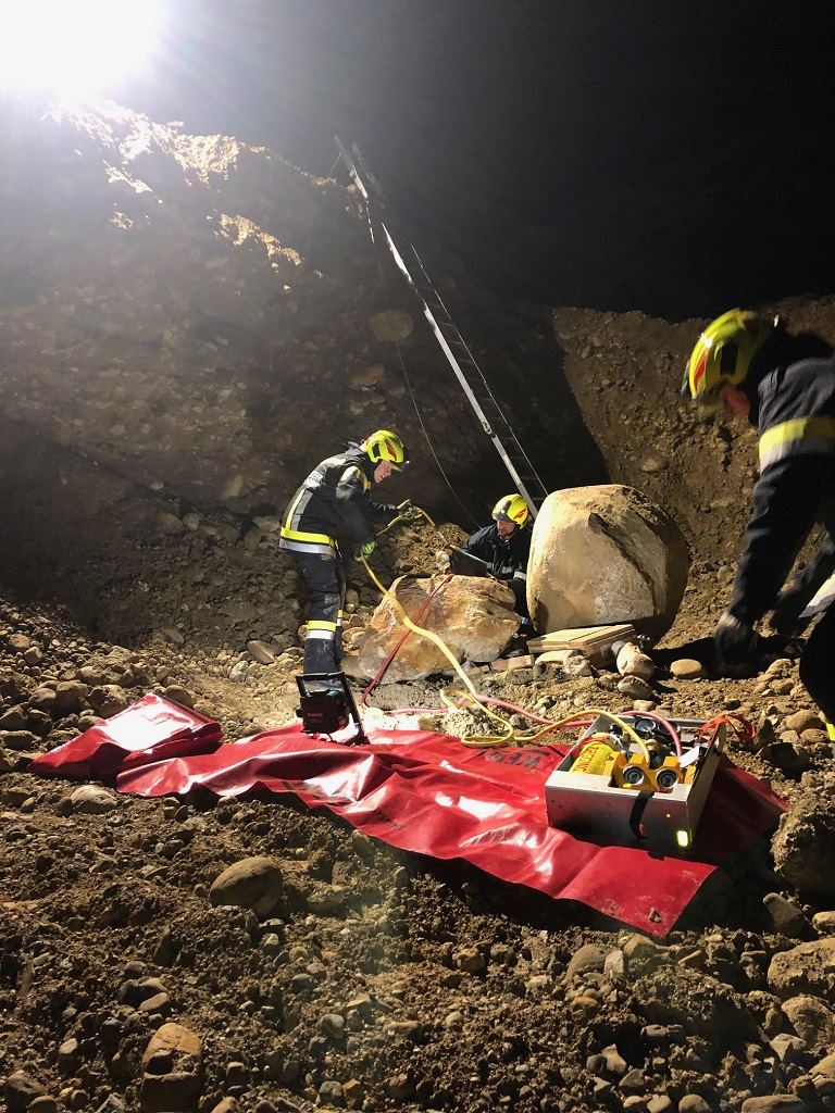 Übung in der Schottergrube