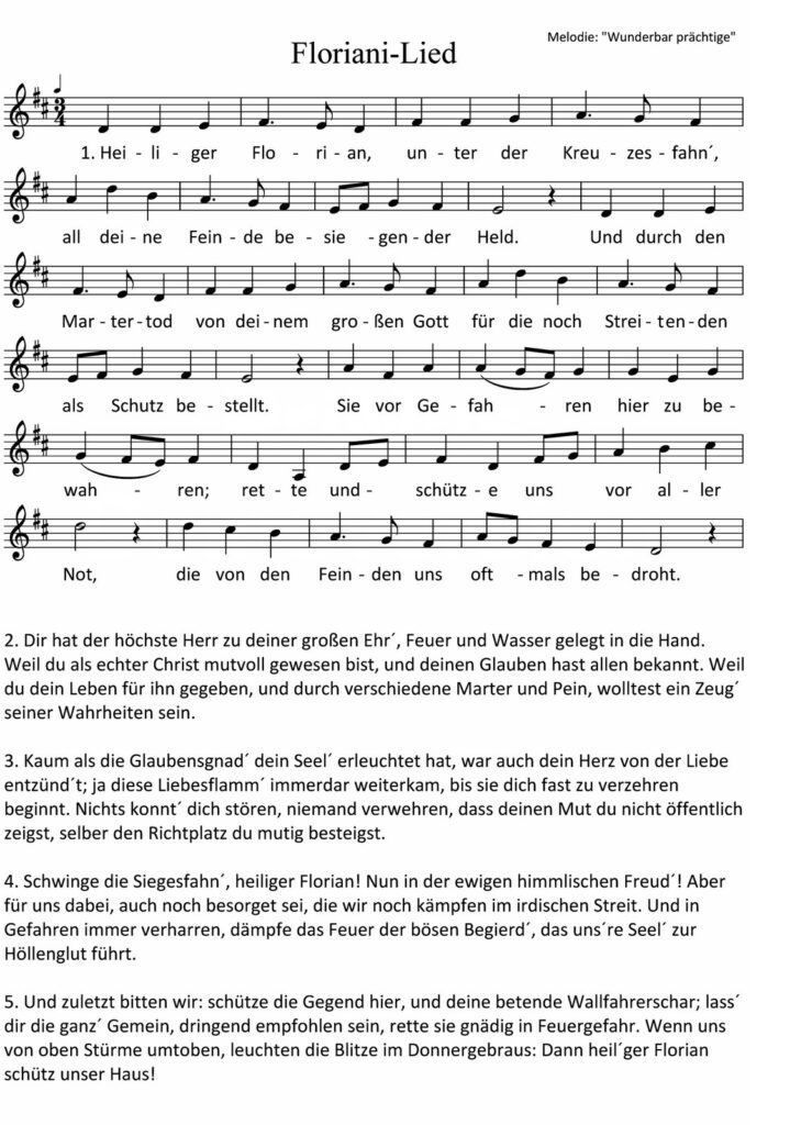 Liedblatt Floriani-Lied