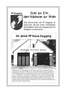 Titelseite Mitgliederinfo 2001